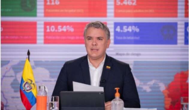 Presidente Iván Duque, durante la pandemia en Colombia