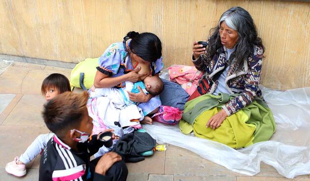 El hambre y el frío son la constante entre los Embera.