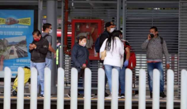 Uso de tapabocas en Transmilenio