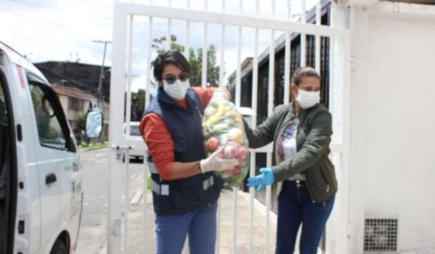 Entrega de mercados durante pandemia