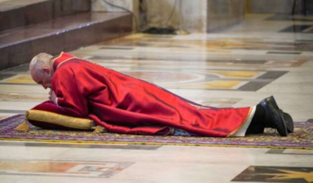 Imagen del Papa Francisco en Viernes Santo