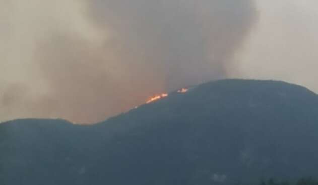 Incendio forestal en San Calixto, Norte de Santander