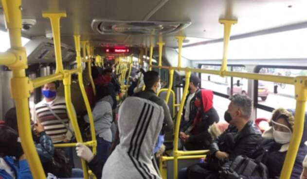 Transmilenio tras reapertura de dos sectores de la economía