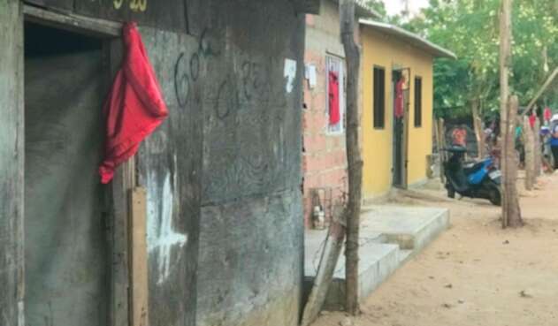 Fachadas de viviendas en Riohacha
