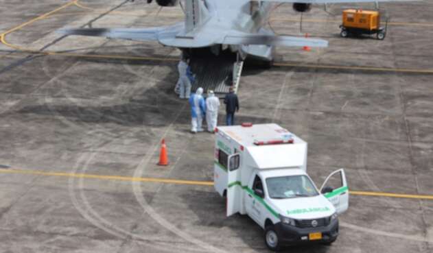 La Fuerza Aérea Colombiana realiza el traslado