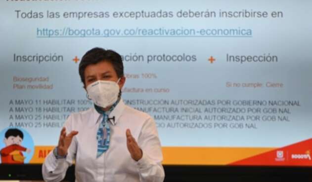 Claudia López, alcaldesa de Bogotá