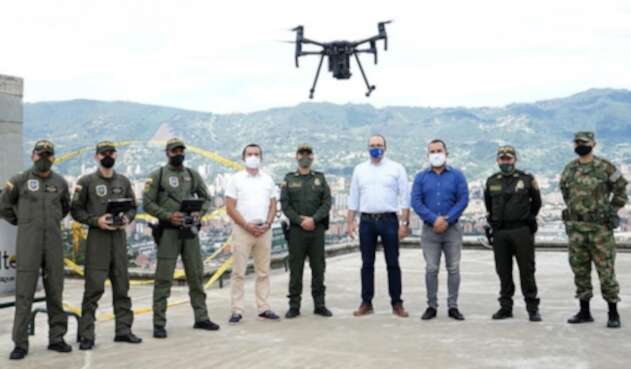 Con drones de vigilancia, autoridades de Itagüí, Antioquia, vigilan los puntos más violentos