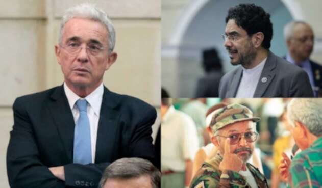 Álvaro Uribe, Iván Cepeda, Raúl Reyes