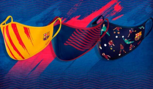 Mascarilla para los hinchas del Barcelona Mascarilla oficial del Barcelona