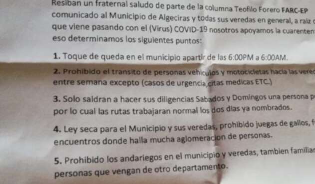 Panfleto Huila