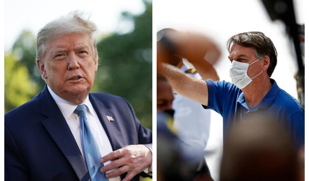 Donald Trump y Jair Bolsonaro han desafiado el coronavirus