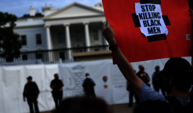 Manifestaciones frente a la Casa Blanca por la muerte de George Floyd
