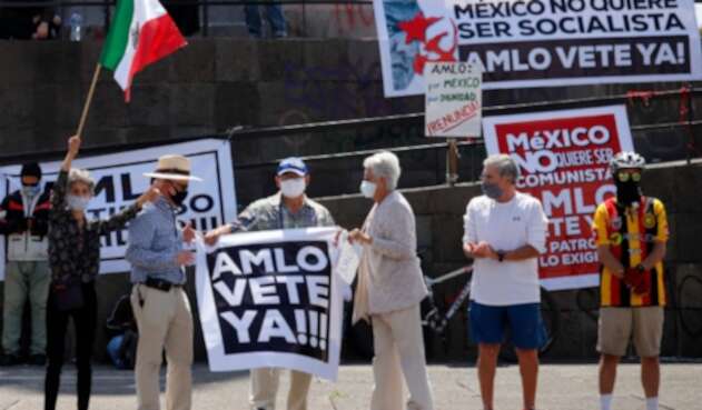 Protesta en México contra Andrés López Obrador