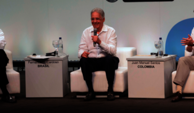 Ricardo Lagos, Fernando Henrique Cardoso y Juan Manuel Santos