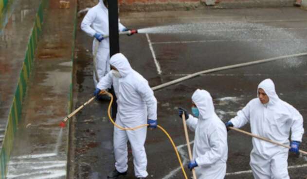Desinfección en zonas de cuidado especial / Coronavirus en Bogotá