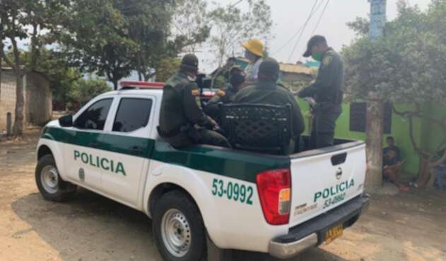 Agresión a uniformados en Ponedera (Atlántico)
