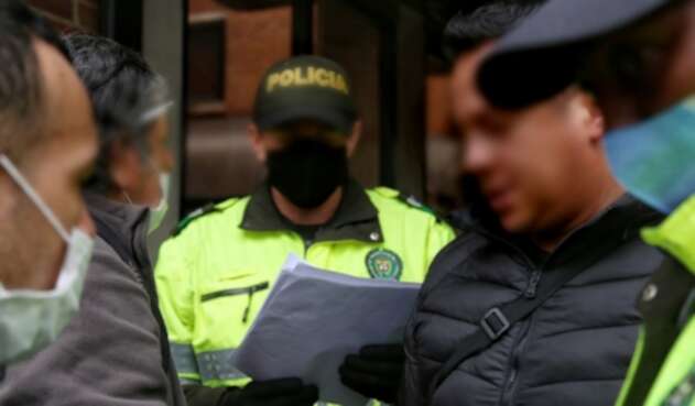 Policías con tapabocas / Coronavirus en Colombia Policías con tapabocas / Coronavirus en Colombia