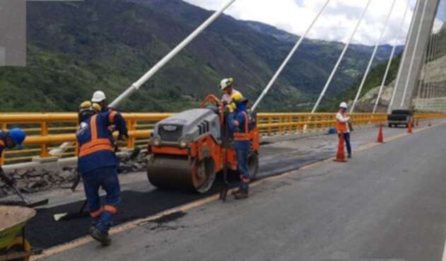 El puente Hisgaura es uno de los más altos de Colombia.