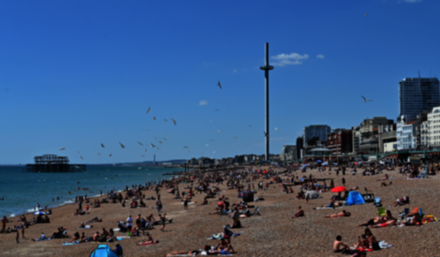 Playas en el Reino Unido en tiempo de pandemia