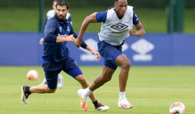 Yerri Mina Everton- regreso entrenamientos