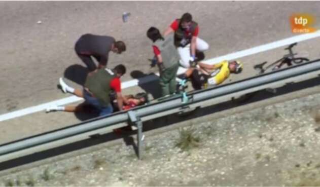 Vuelta a Burgos, accidente primera etapa
