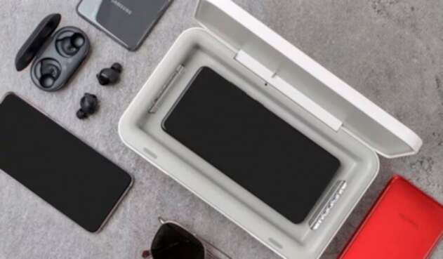 Caja Samsung para esterilizar teléfonos