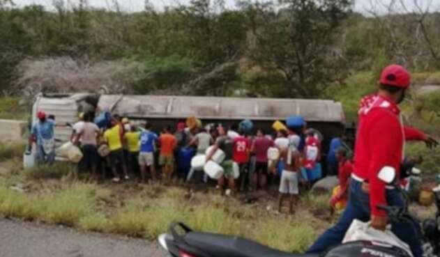El herido estaba con quemaduras luego de la explosión.
