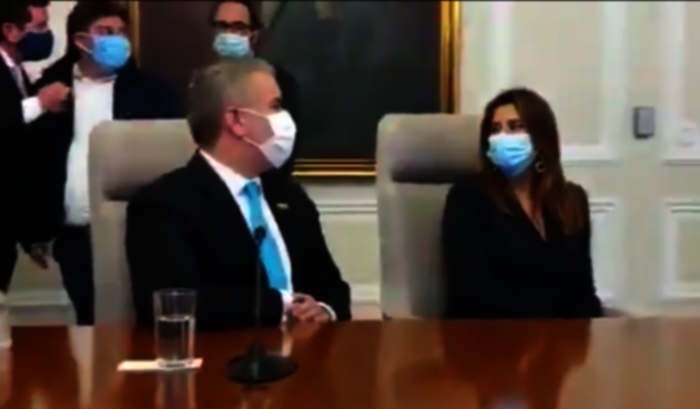 Presidente Iván Duque en video "la vieja esta"