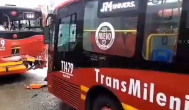 Choque en Transmilenio 22 de julio de 2020