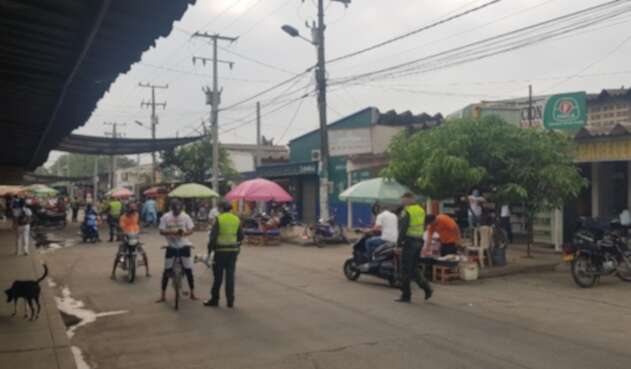 Controles en el municipio de Cereté
