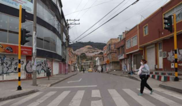 Cuarentena sectorizada en Bogotá / Desinfección de calles en Usme / Coronavirus en Bogotá