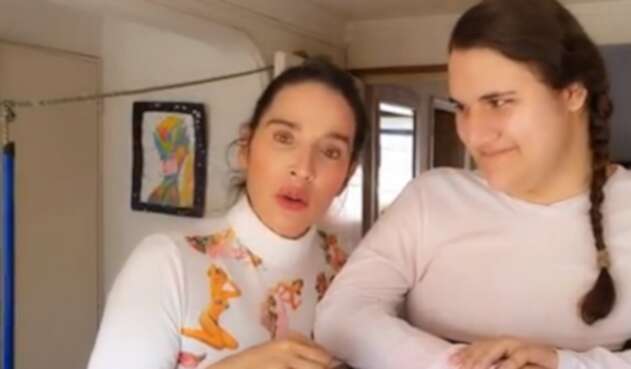 Luly Bossa y su hijo