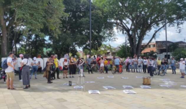 Protesta Colectivos Feministas Tebaida, Quindío