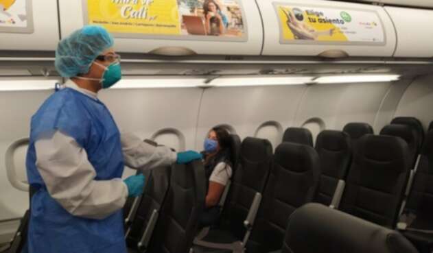 Simulacro en el aeropuerto José María Córdova de Rionegro, Antioquia.