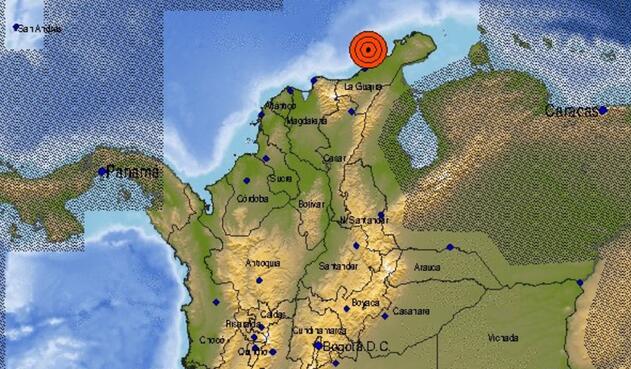 Sismo en La Guajira