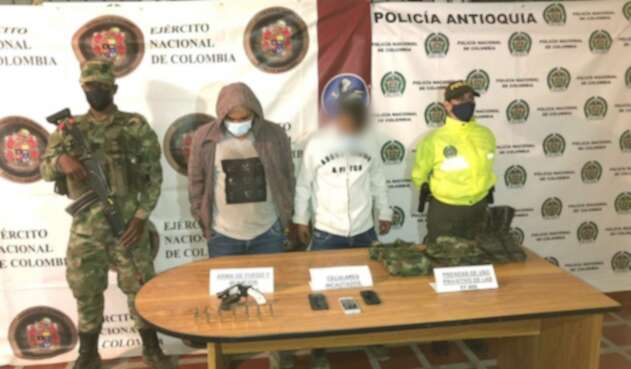 Captura de los dos hombres en el Norte antioqueño.