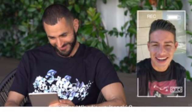 James y Benzemá en You Tube