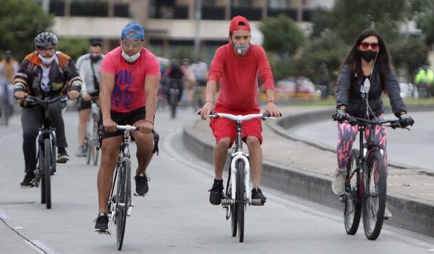 Ciclovía en Bogotá después de cuarentena, 30 de agosto de 2020