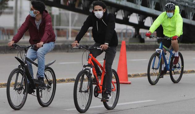 Ciclovía en Bogotá después de cuarentena, 30 de agosto de 2020