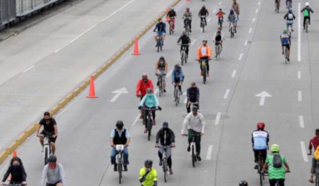 Ciclovía en Bogotá después de cuarentena, 30 de agosto de 2020