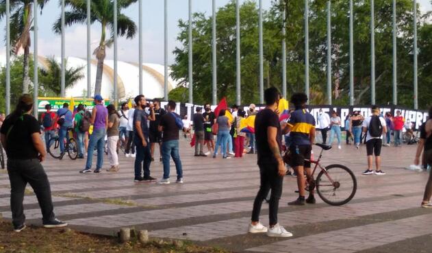 Plantón contra la violencia en Cali.
