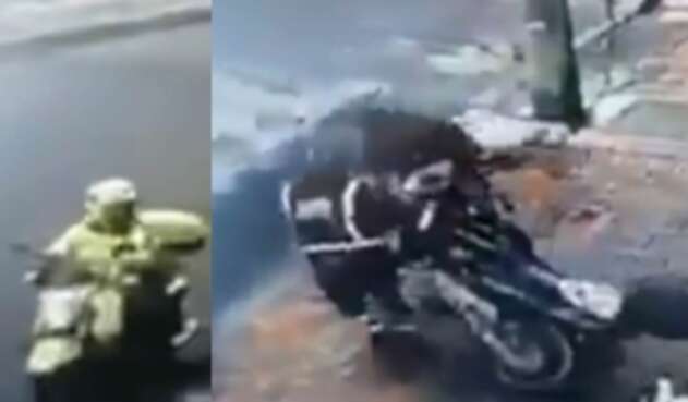 Irregularidad de policías con moto en Chapinero