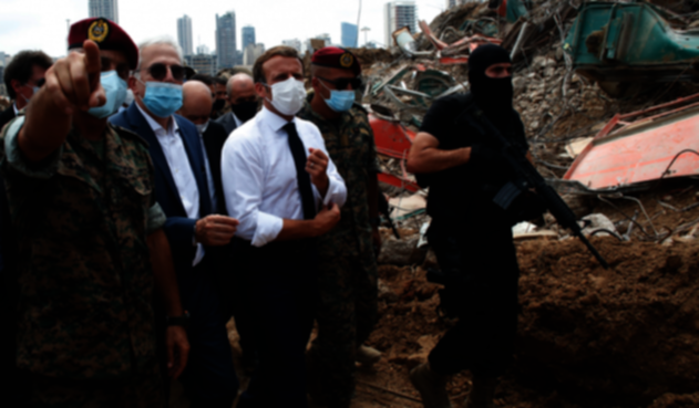 Presidente de Francia, Emmanuel Macron, visita Beirut