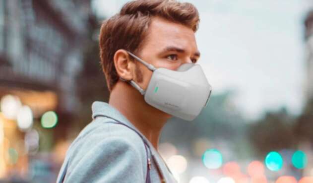 Tapabocas con purificador de aire