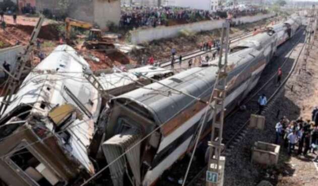 Tren descarrilado