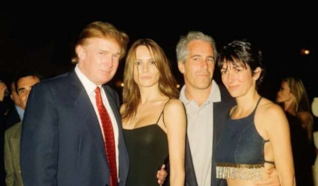 Donald Trump, Melania, Jeffrey Epstein y Ghislaine Maxwell