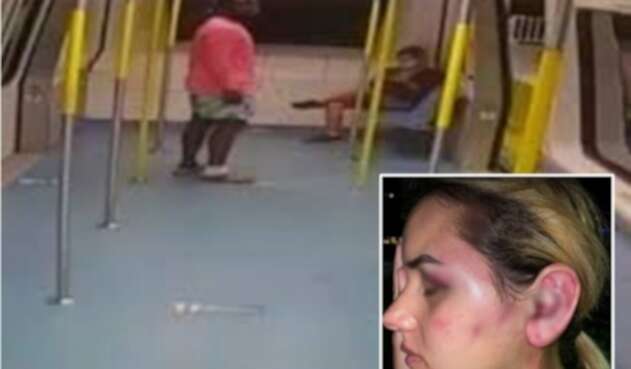 Agresión a Andrea Puerta en Metro de Miami Agresión a Andrea Puerta en Metro de Miami