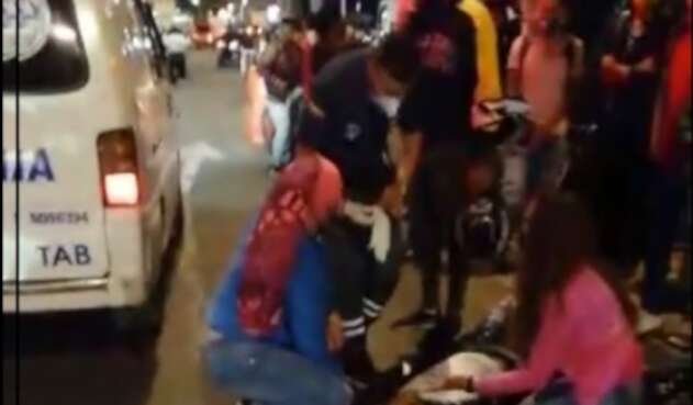 Accidente ciclista en Suba