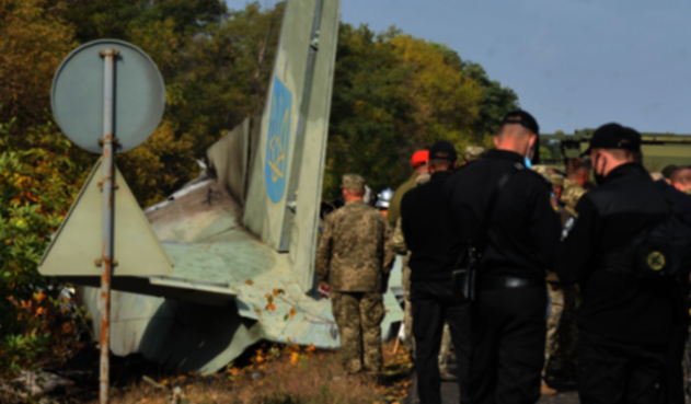 Accidente de avión militar en Ucrania
