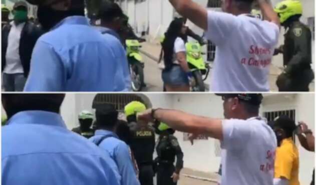 William Dau en protestasc
